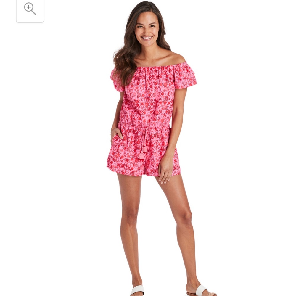 Vineyard Vines Otomi off the shoulder romper Sz 0